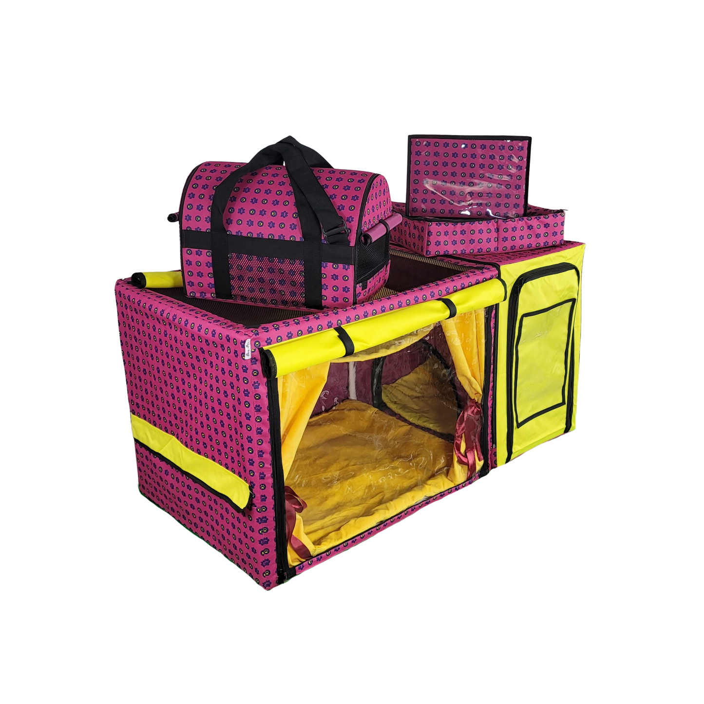 Show Cage (Pink Paws + Yellow)