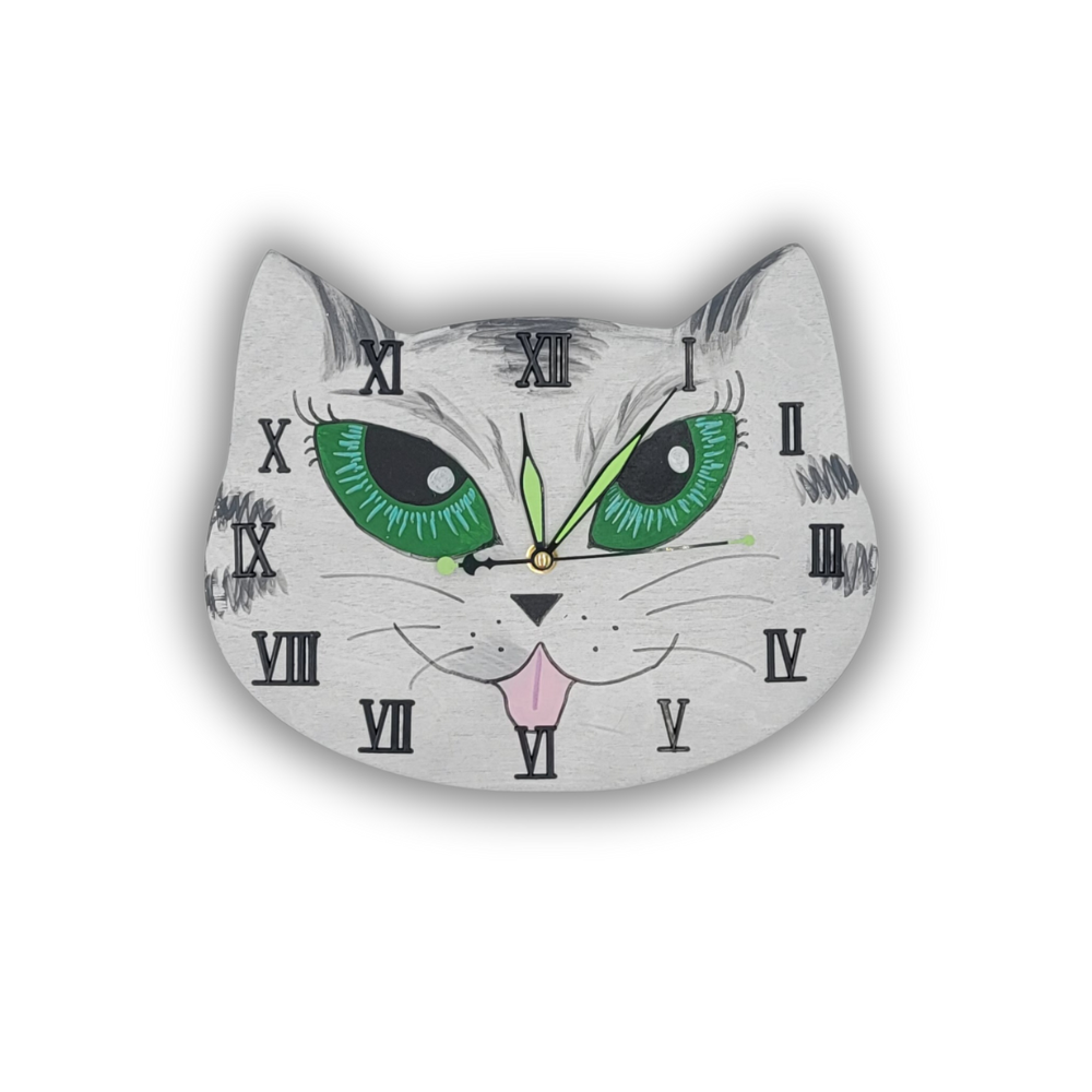 Cat Face Clock