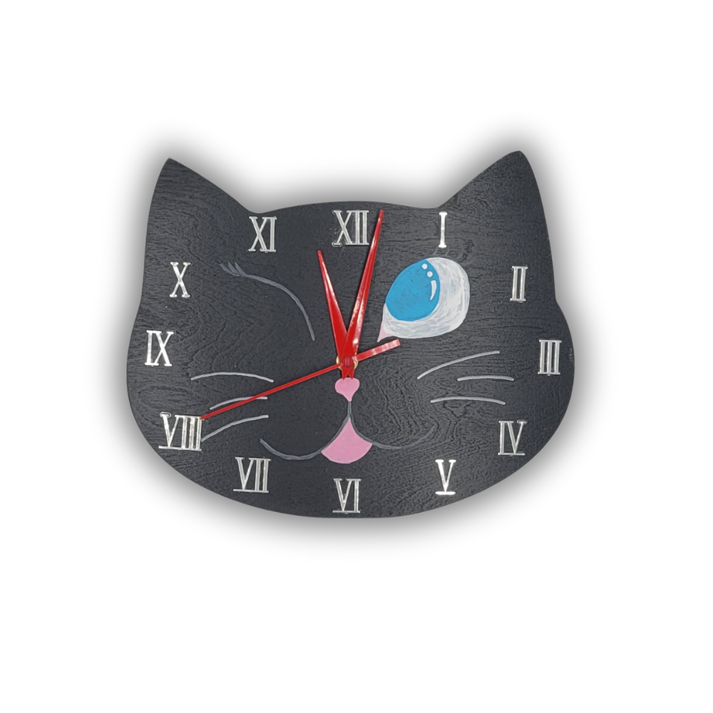 Cat Face Clock