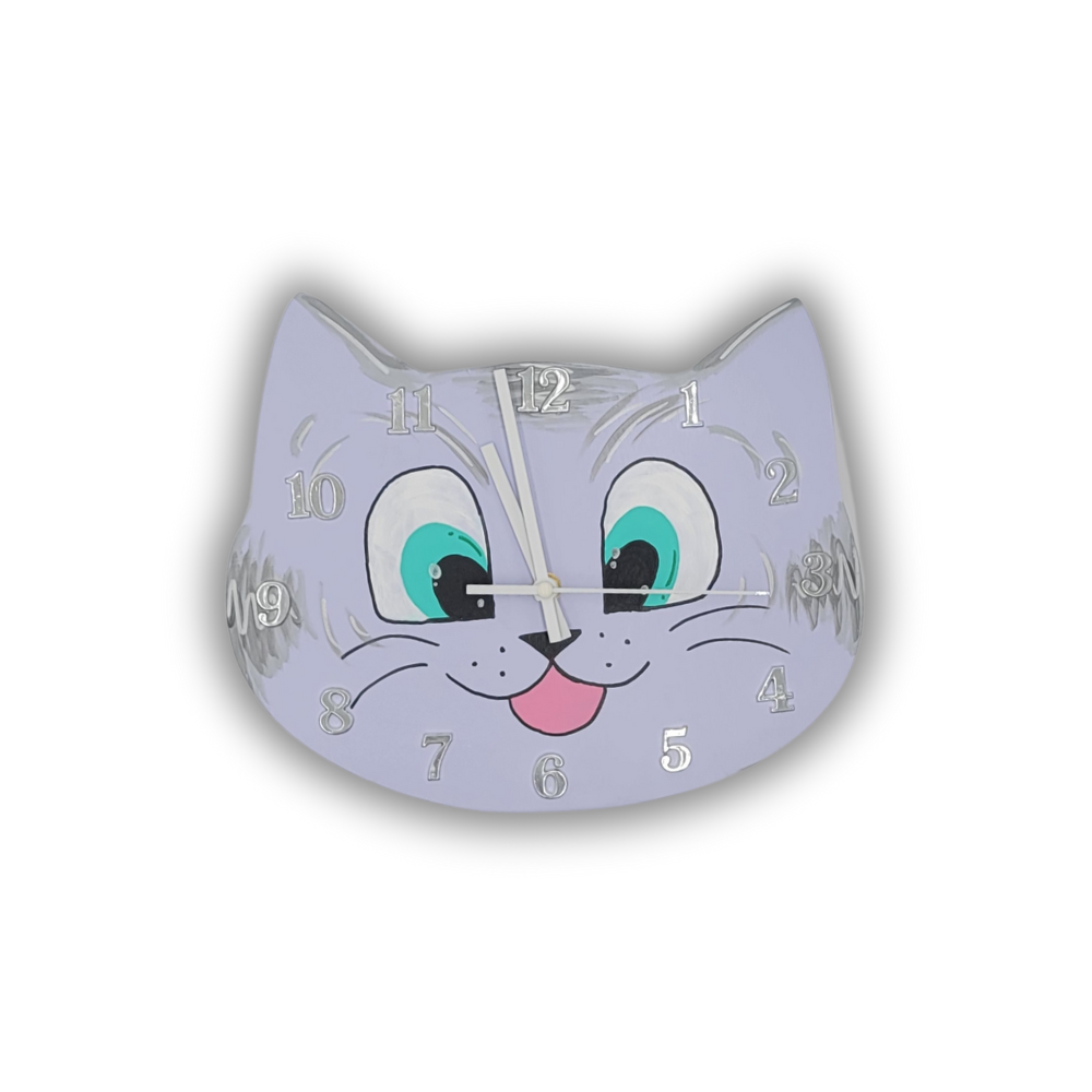 Cat Face Clock