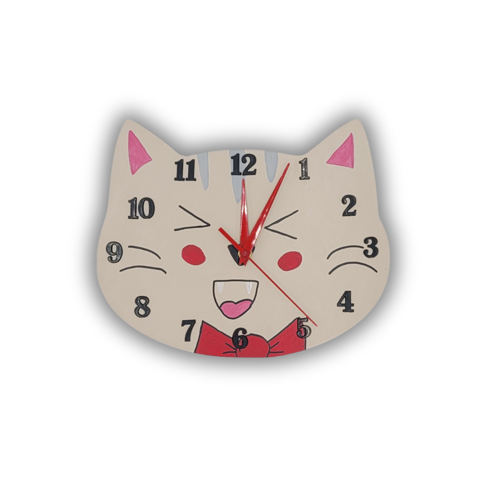 Cat Face Clock