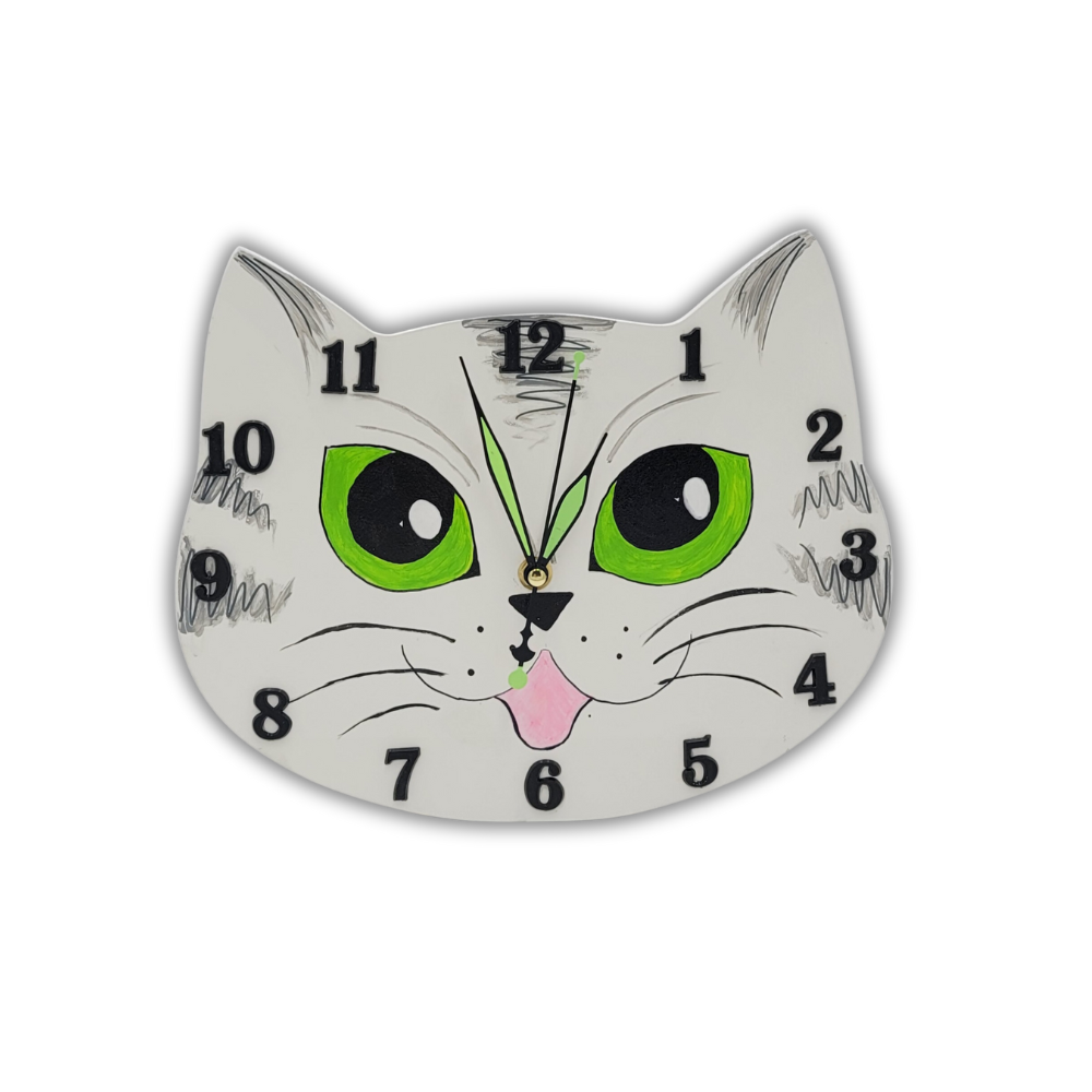 Cat Face Clock