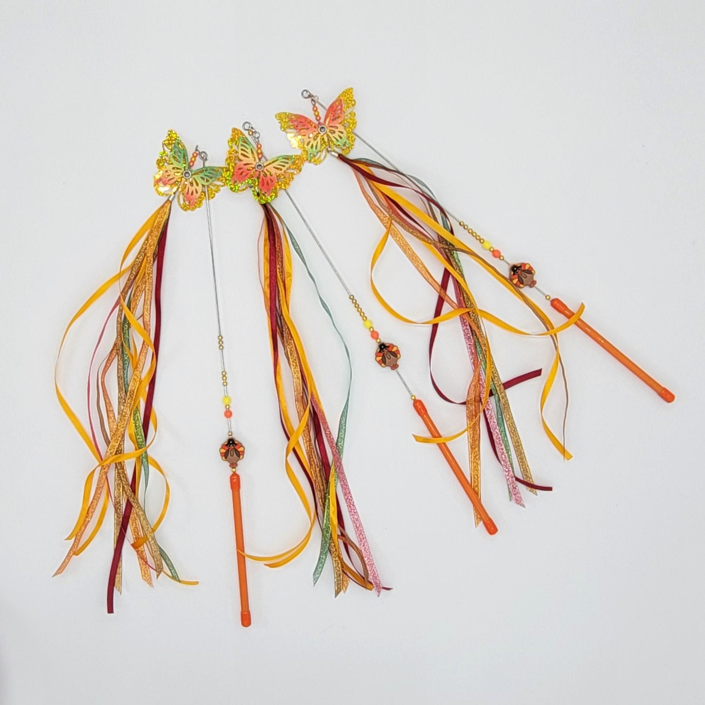 Turkey Ribbon Cat Wand