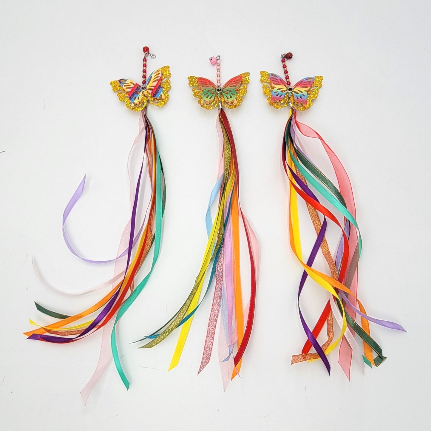 Butterfly with Ribbon/ cat wand attachment