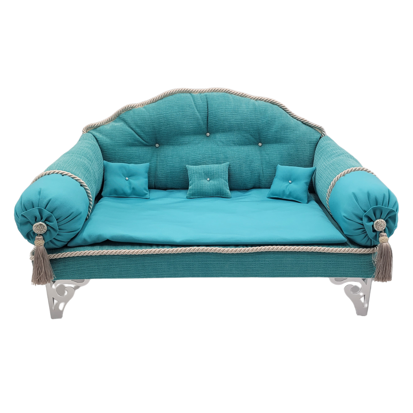 Fancy Pet Couch (Blue and Silver)