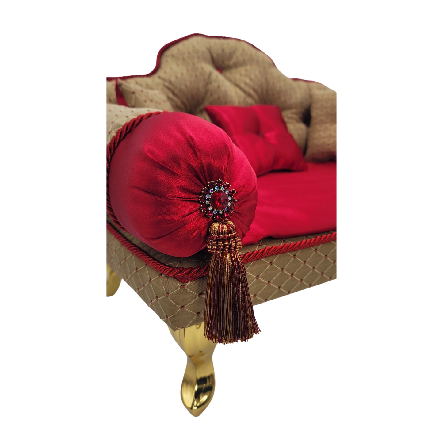 Fancy Pet Couch (Red Diamonds )