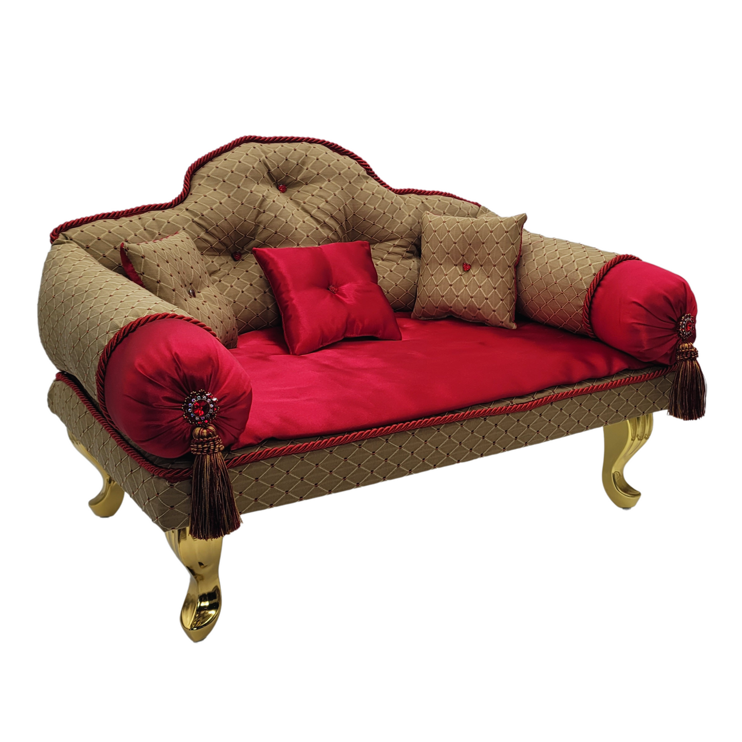 Fancy Pet Couch (Red Diamonds )