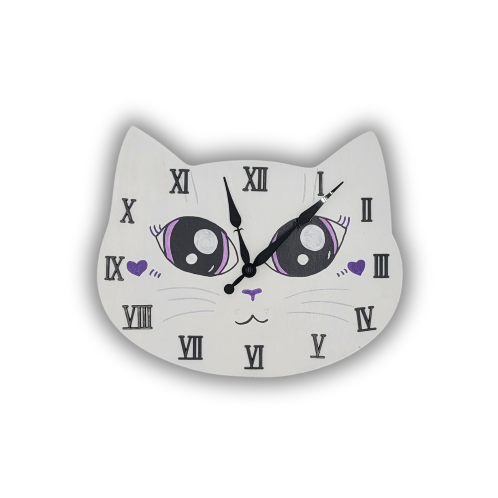 Cat Face Clock