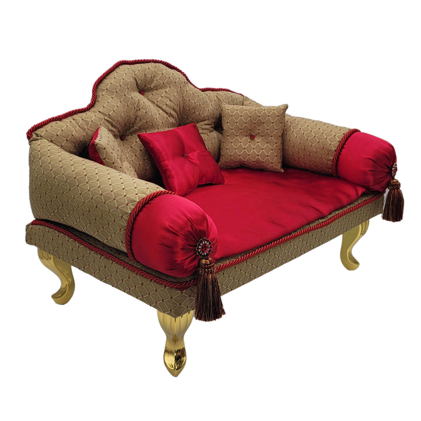 Fancy Pet Couch (Red Diamonds )