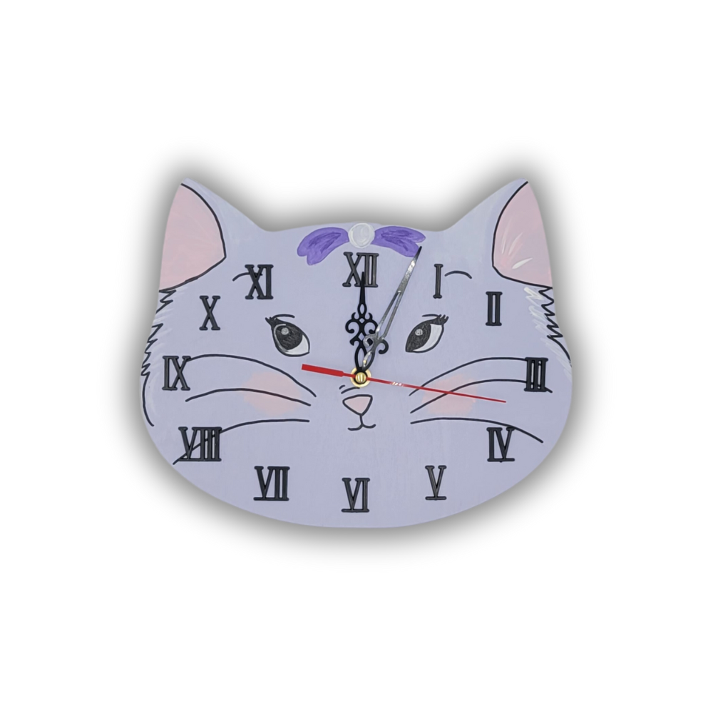 Cat Face Clock