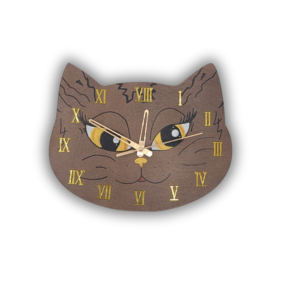 Cat Face Clock