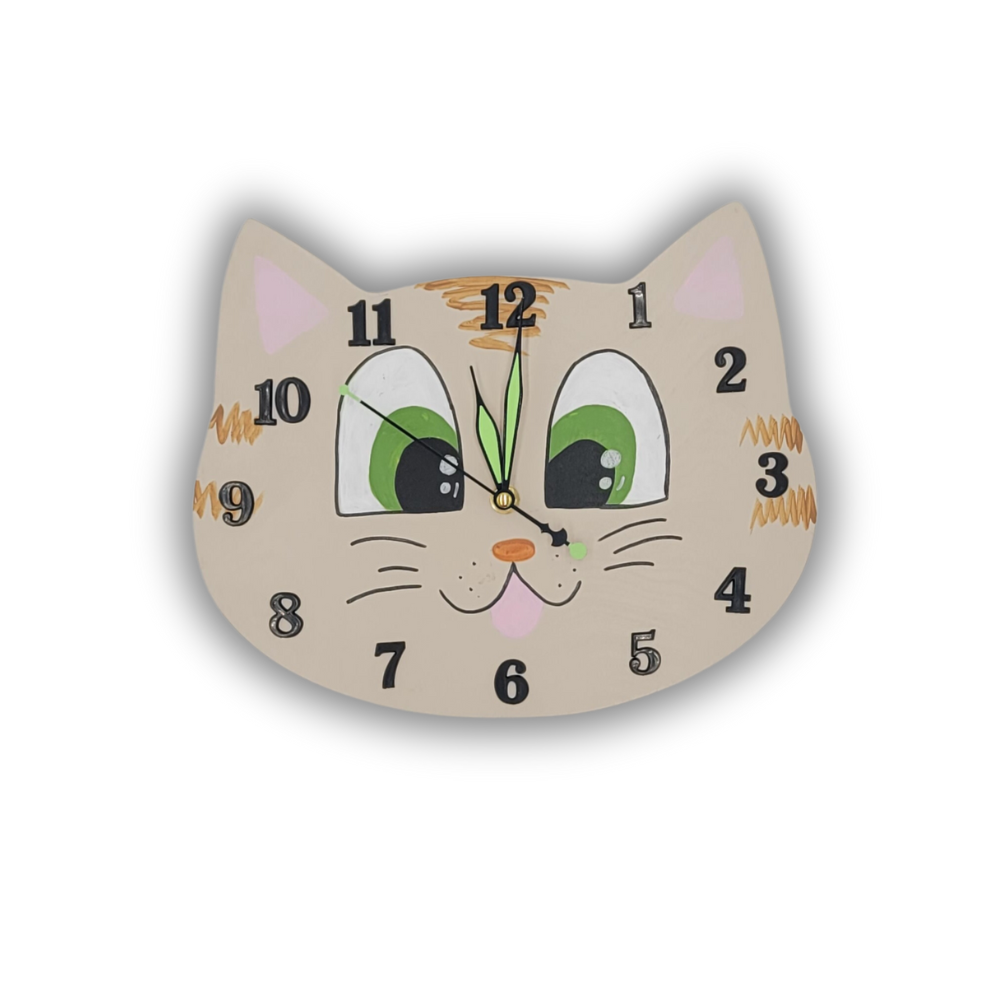 Cat Face Clock