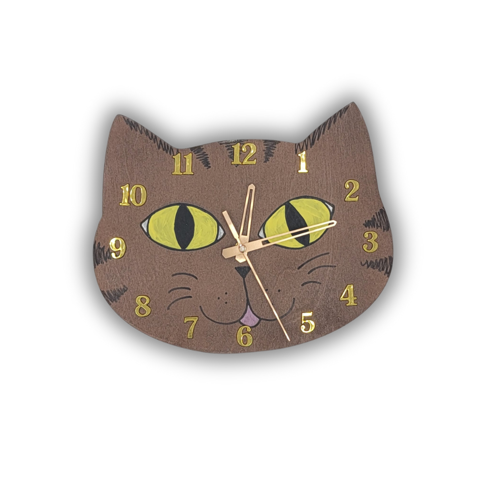 Cat Face Clock