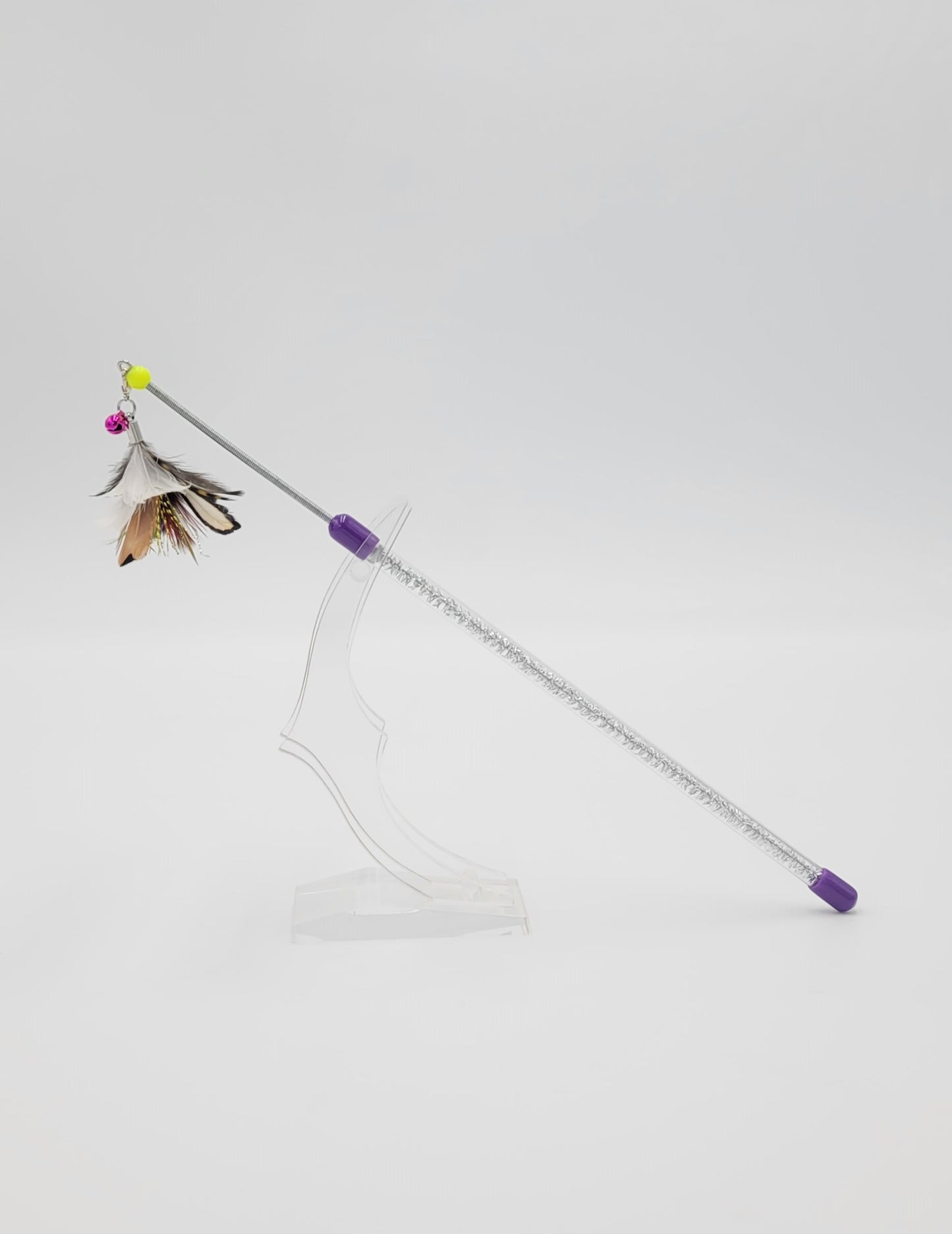 Spring 13" Feather Cat Wand