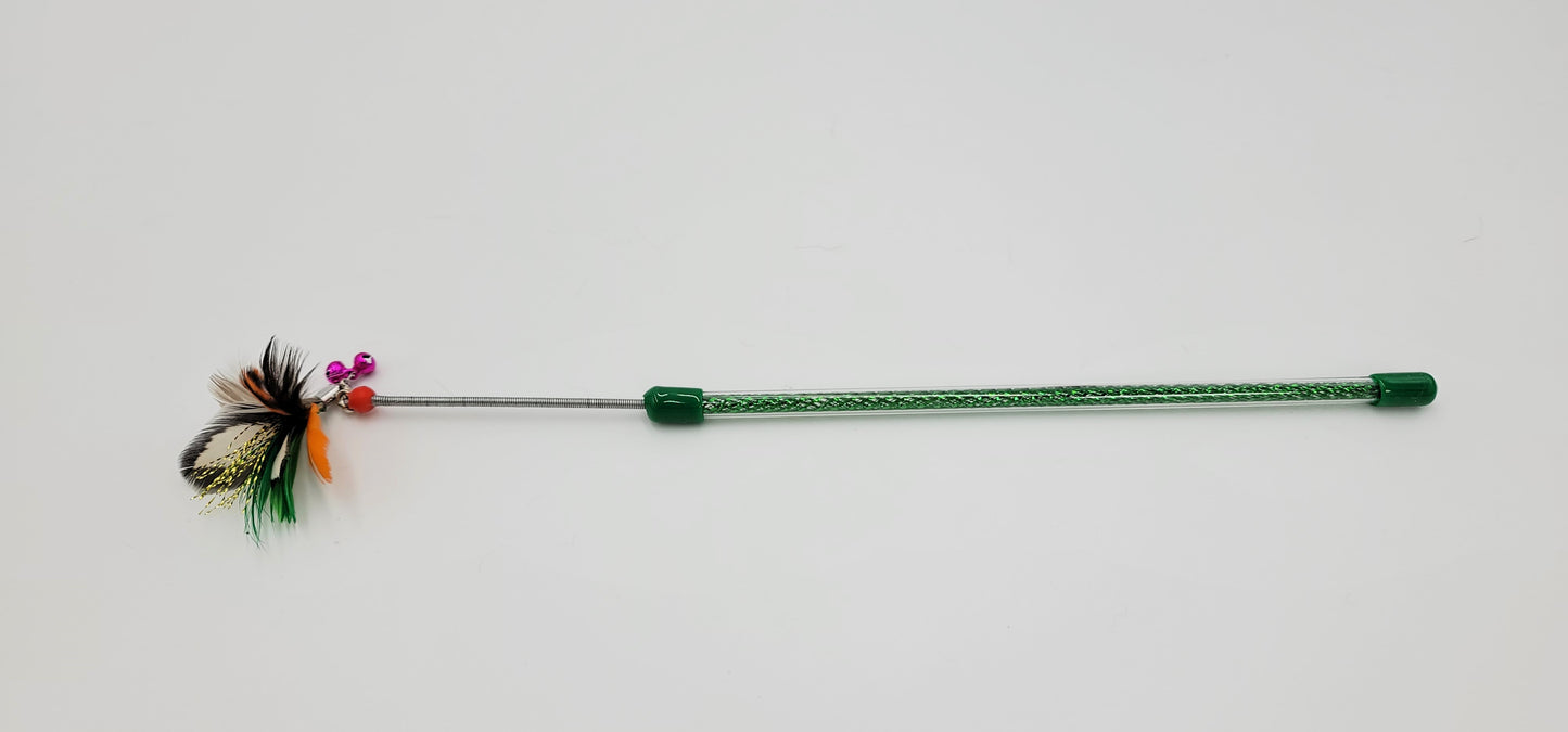 Spring 13" Feather Cat Wand