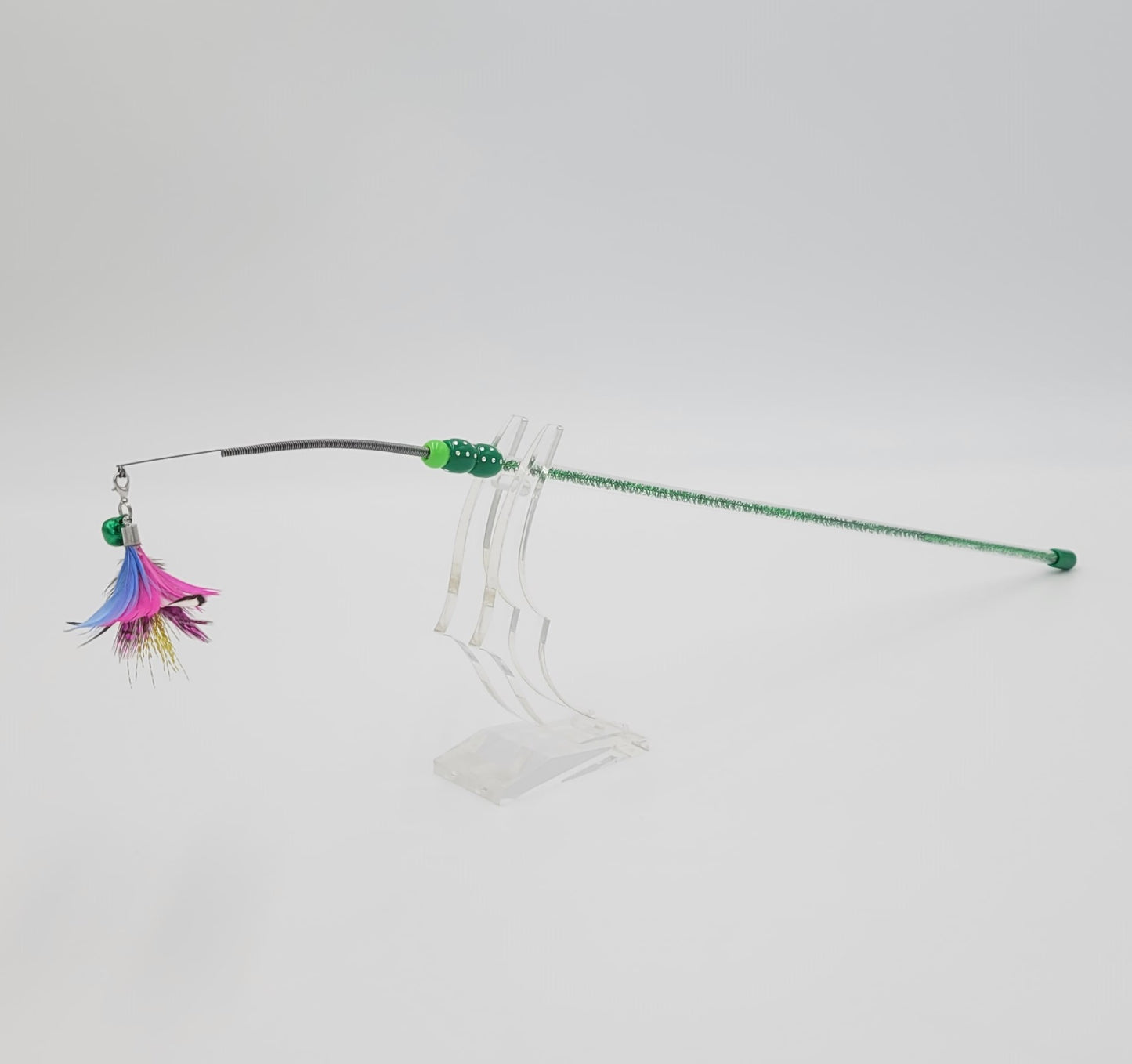 Spring 22" Feather Cat Wand