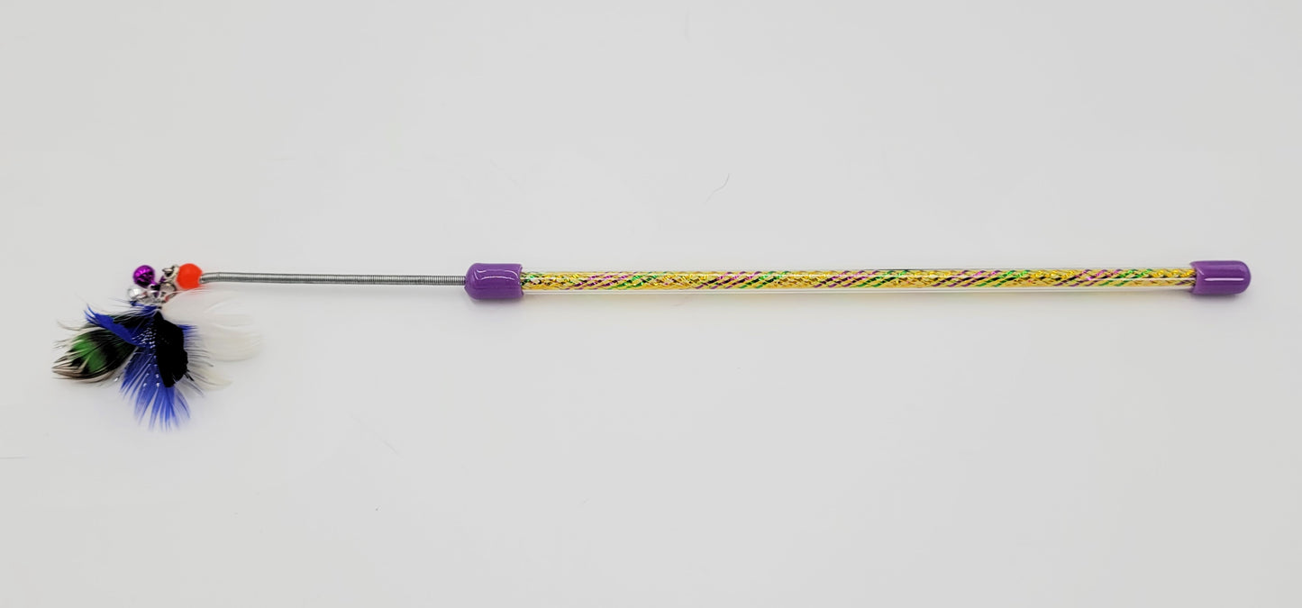 Spring 13" Feather Cat Wand